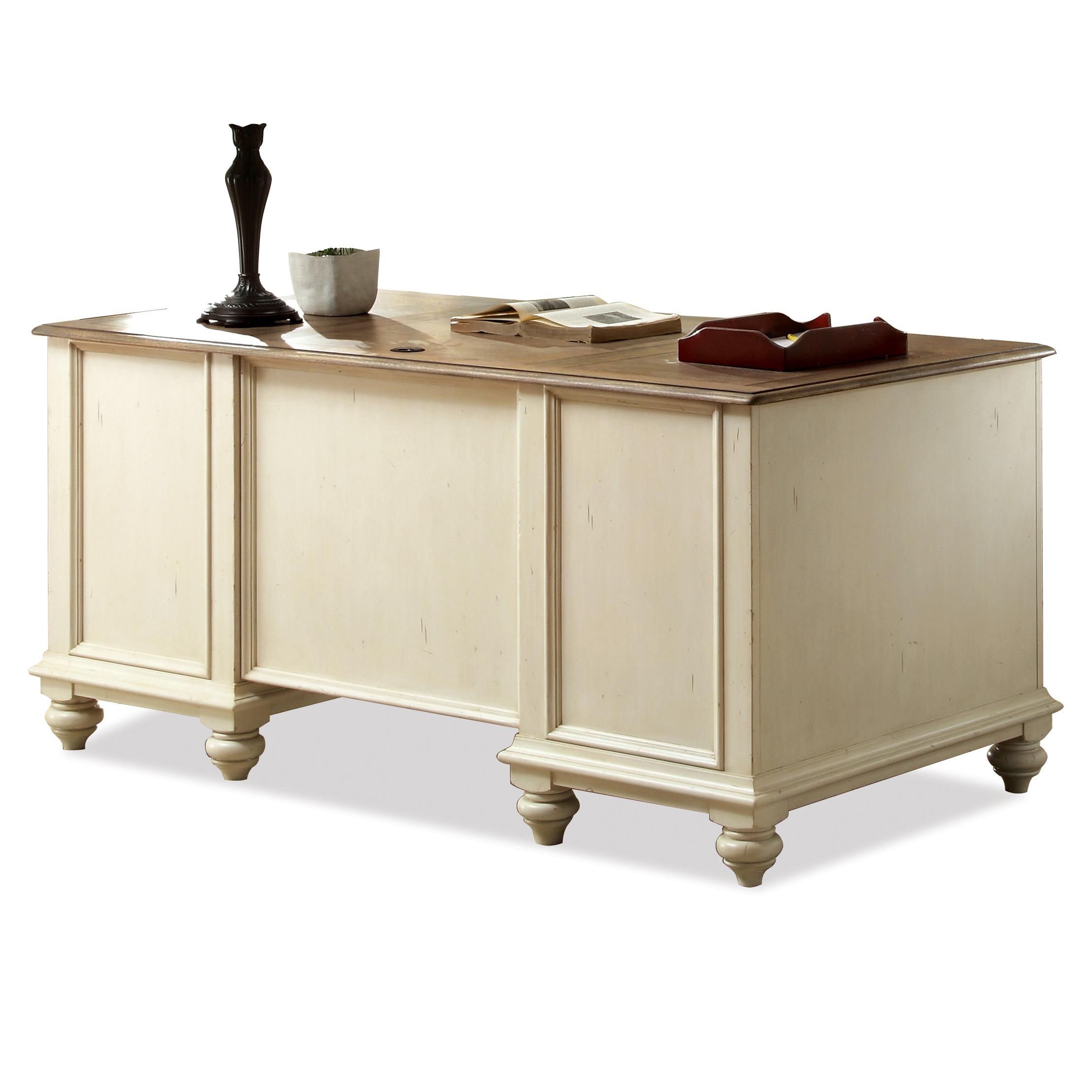 Riverside Furniture Coventry Two Tone Executive Desk with 7 Drawers